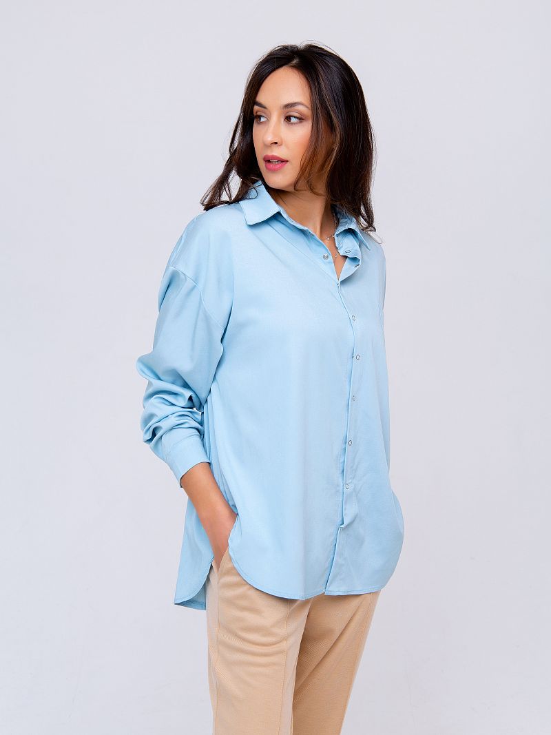 

Рубашка женская RAPOSA 311 голубая 50 RU, 311