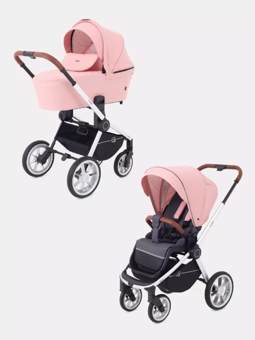 

Коляска детская 2 в 1 RANT FLEX 2022 RA070 Cloud Pink, Flex 2in1 2022