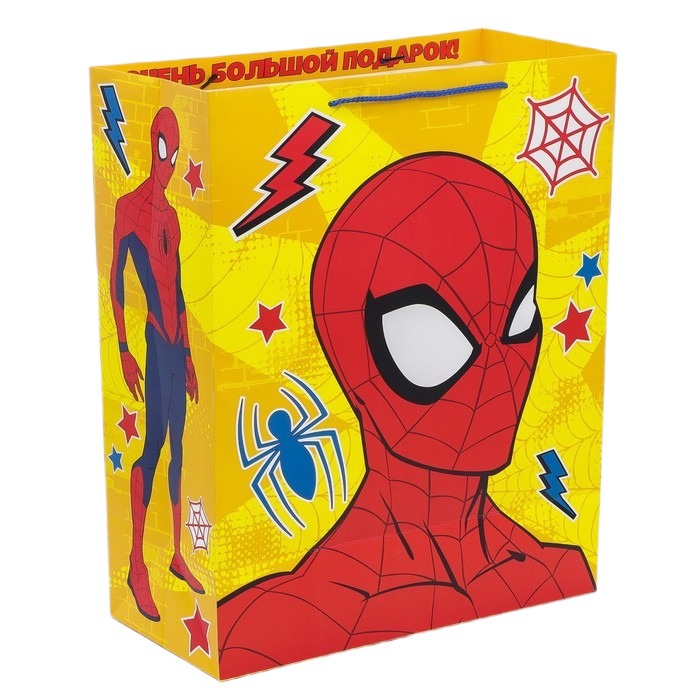 Пакет Marvel подарочный Поздравляю! Человек-паук 40х49х19 см