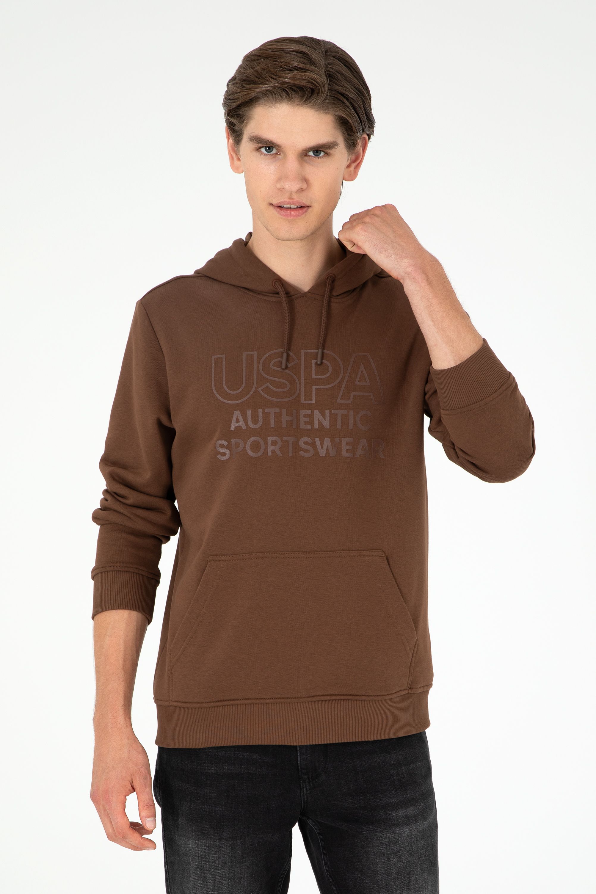 

Худи мужское U.S. POLO Assn. G081SZ0820REEN коричневое M, Коричневый, G081SZ0820REEN