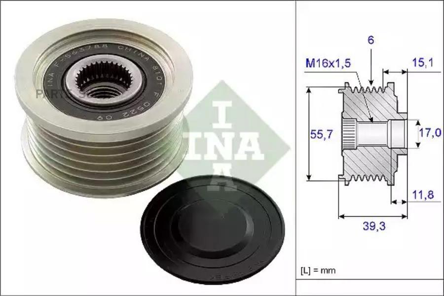 

Шкив генератора Ina/luk 535024910