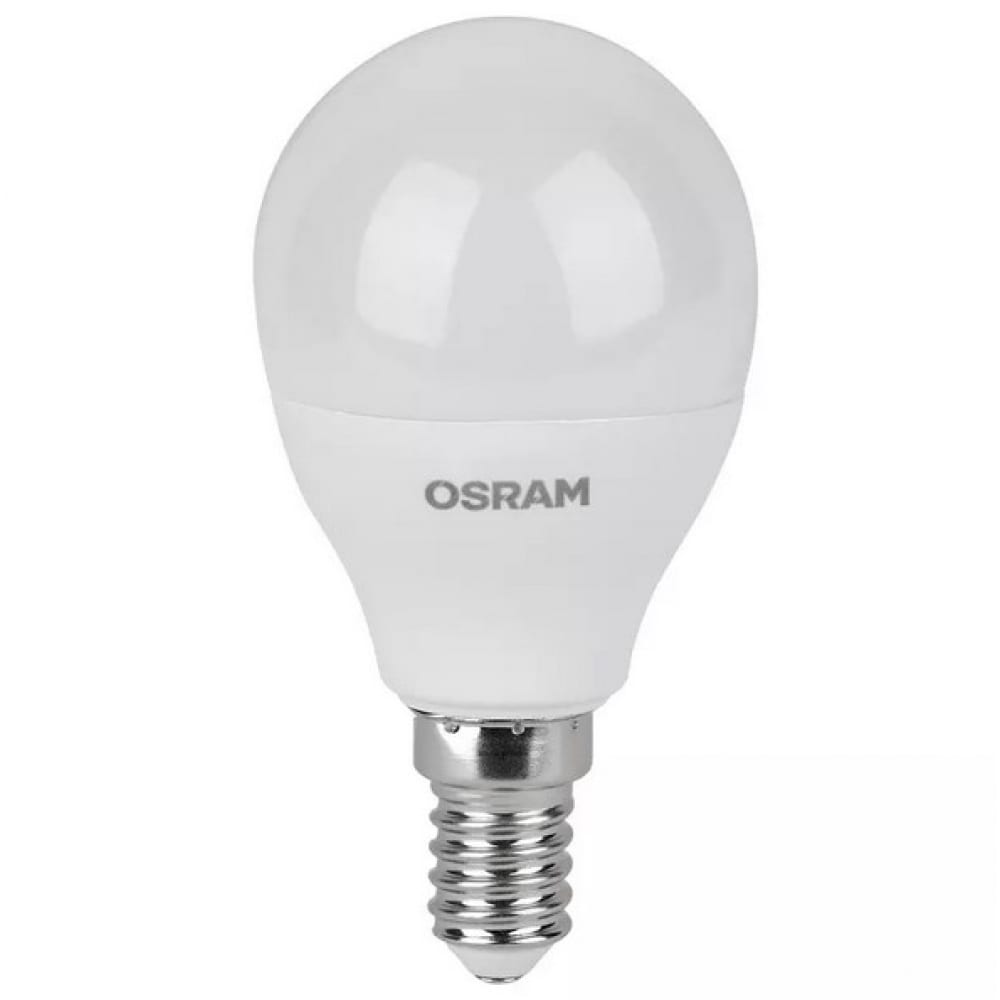 Osram Лампа светодиодная LED Value P E14 800лм 10Вт замена 75Вт 3000К теплый белый свет 4