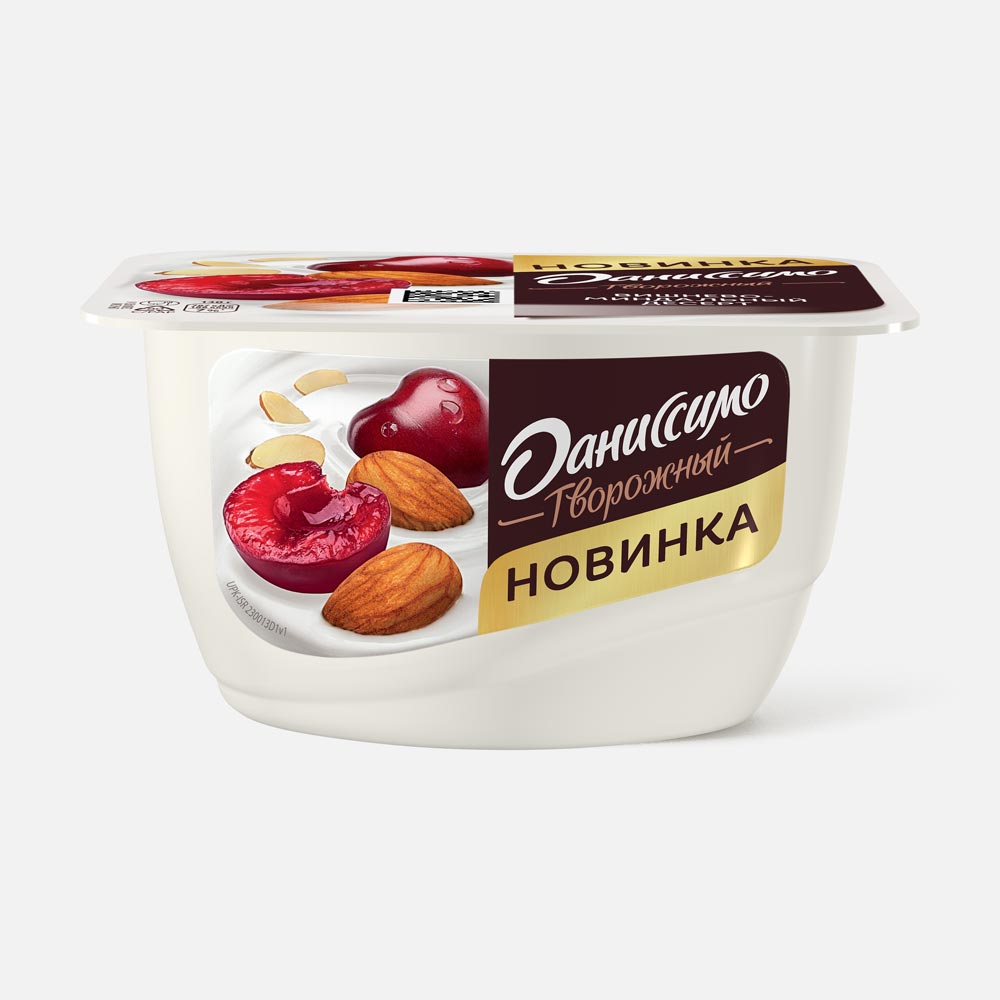 

Творожок Даниссимо Вишнево-миндальный десерт, 6,1%, 130 г