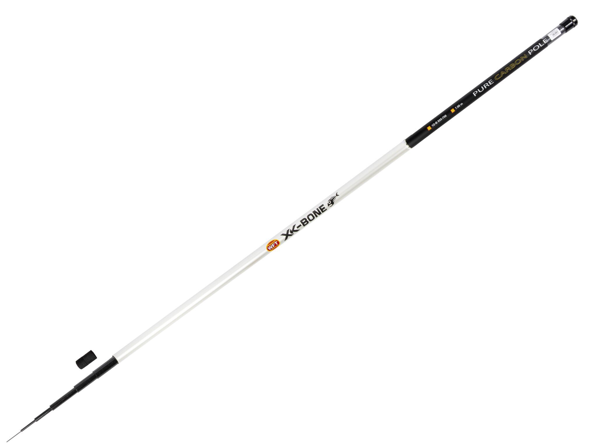 Удилище поплавочное без колец WFT Xk Bone Pure Carbo Pole 700 см, 4-20 г