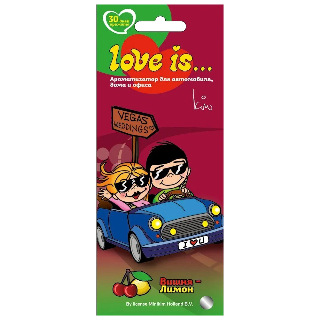 

Ароматизатор подвесной пластина (вишня-лимон) LOVE IS