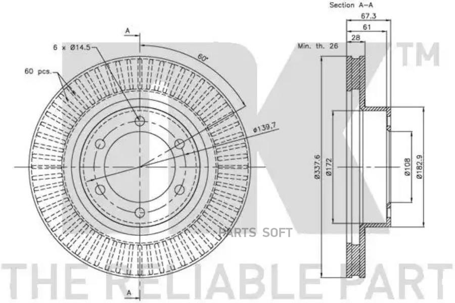 

204598Nk_Диск Тормозной Передний Toyota Land Cruiser 4.0/3.0D-4D 03>