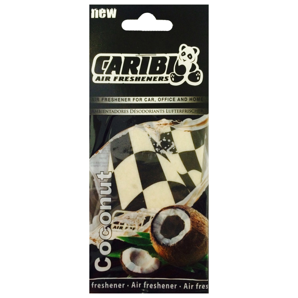 

Ароматизатор подвесной пластина (кокос) Formula-1 CARIBI, Бежевый;черный