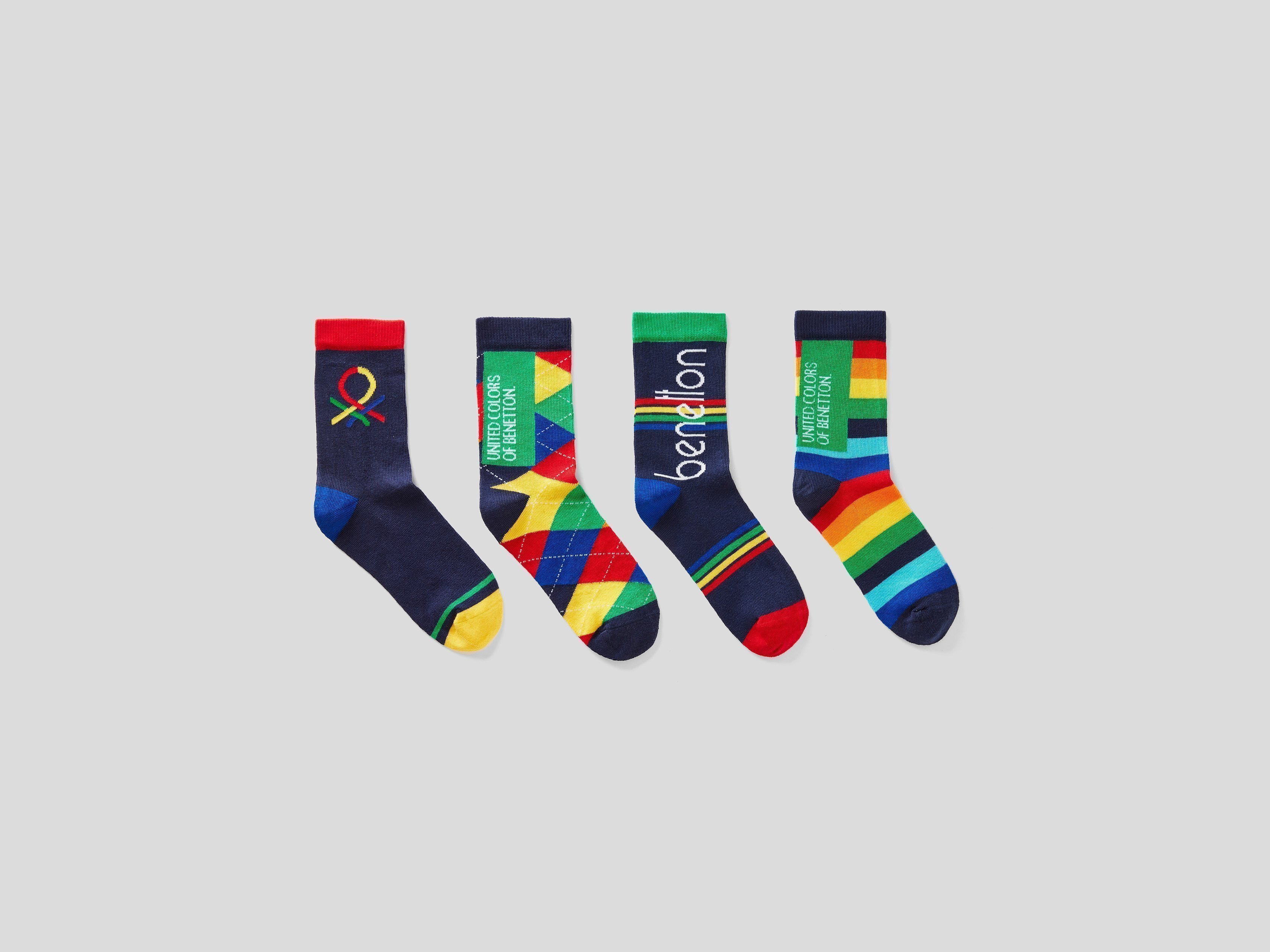 фото Набор из 4х пар носков для мальчиков benetton цв. разноцветный р.4 united colors of benetton