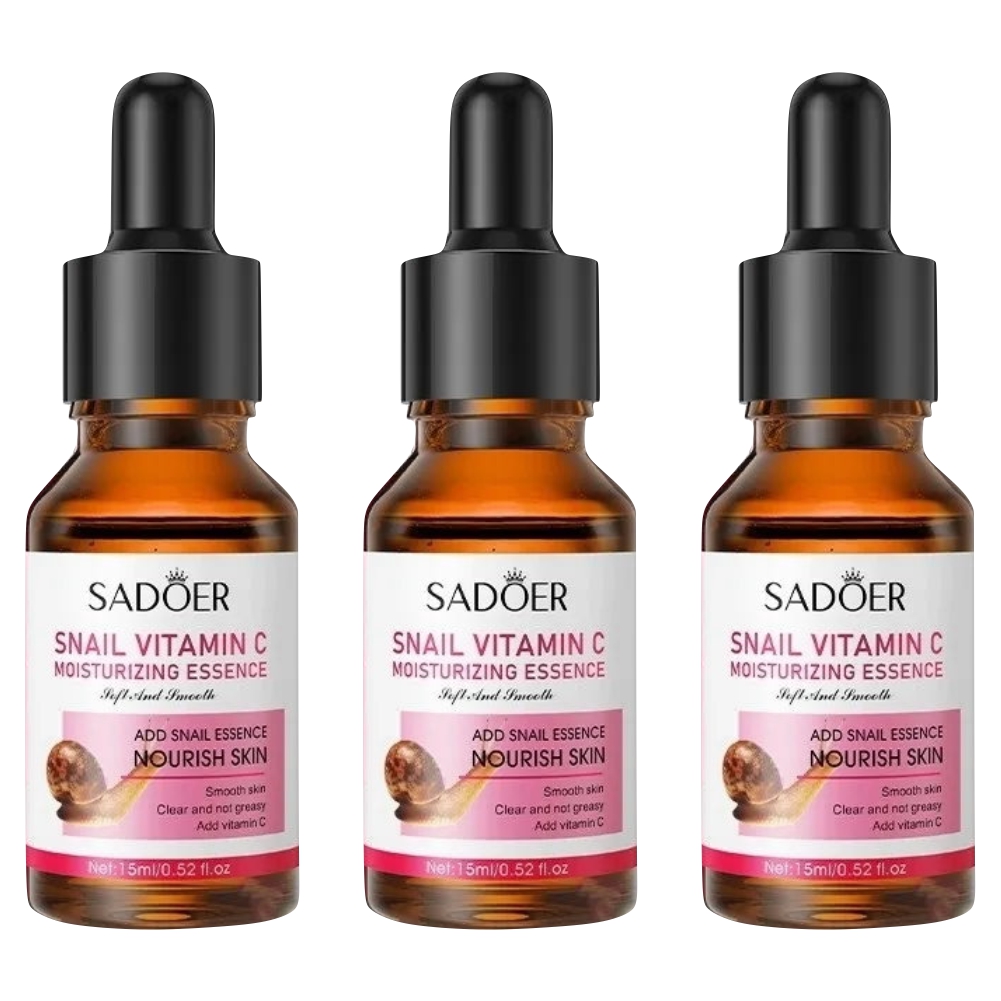 Эссенция для лица Sadoer Подтягивающая с муцином улитки и витамином С 15 млх3шт с возрастом только лучше