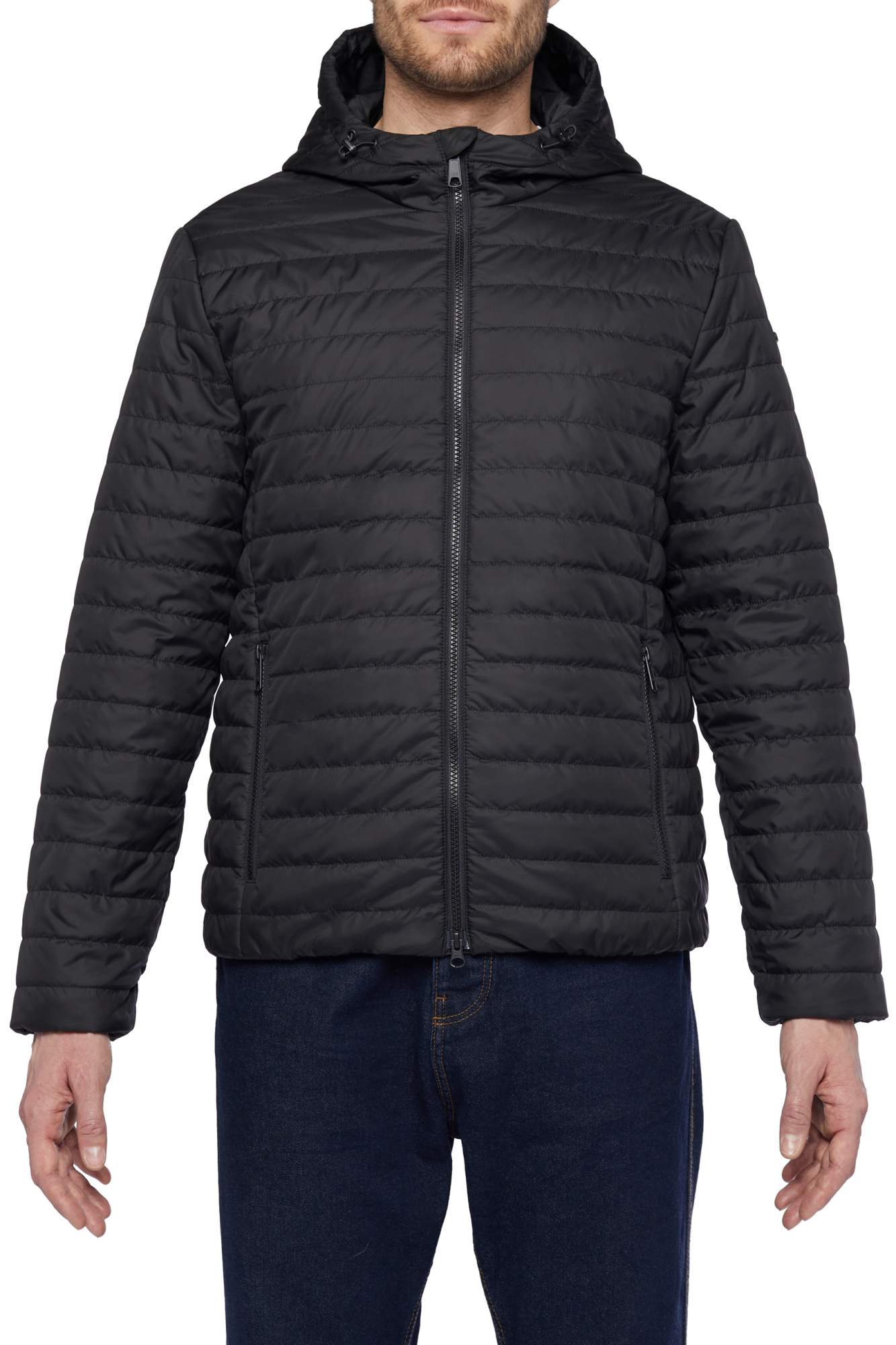 Куртка мужская Geox M3522JT2973F9000, чёрная, размер 52