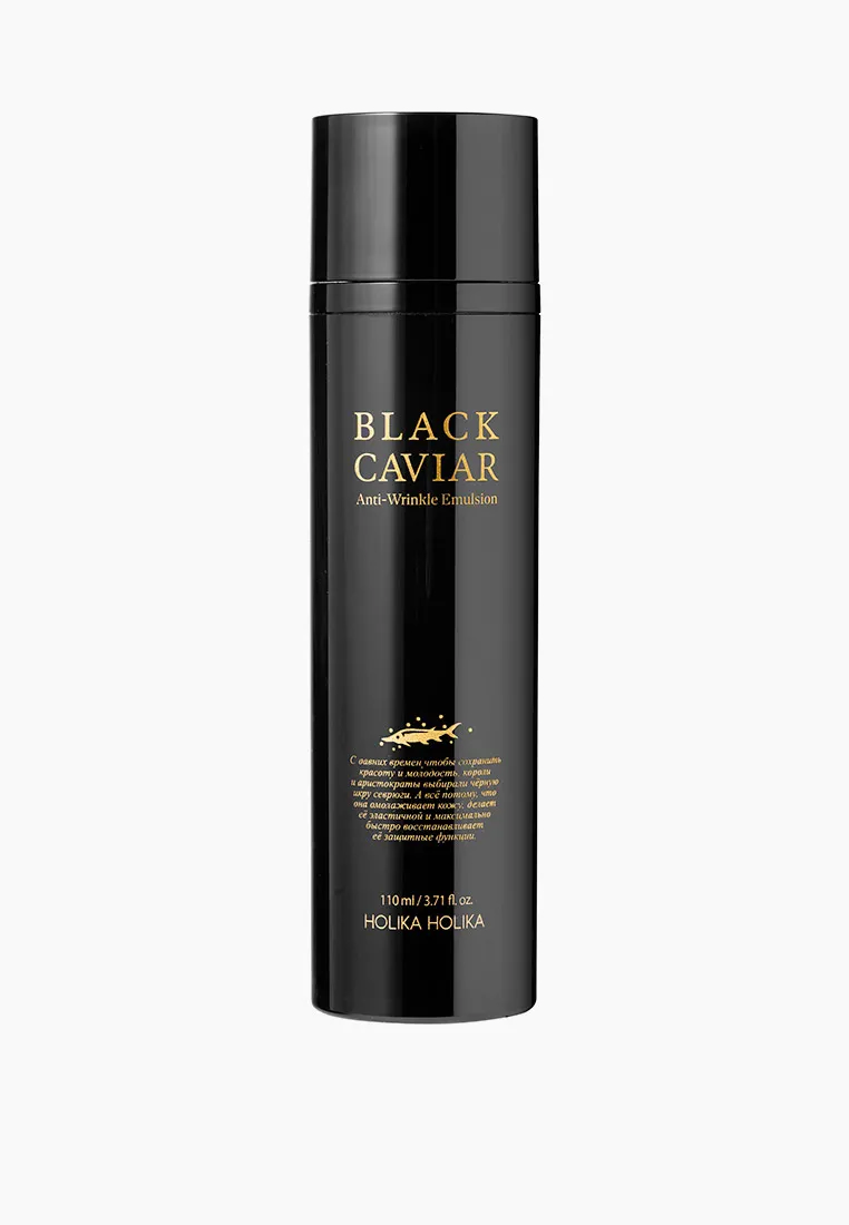 фото Эмульсия-лифтинг для лица holikaholika black caviar anti-wrinkle emulsion питательная110мл holika holika