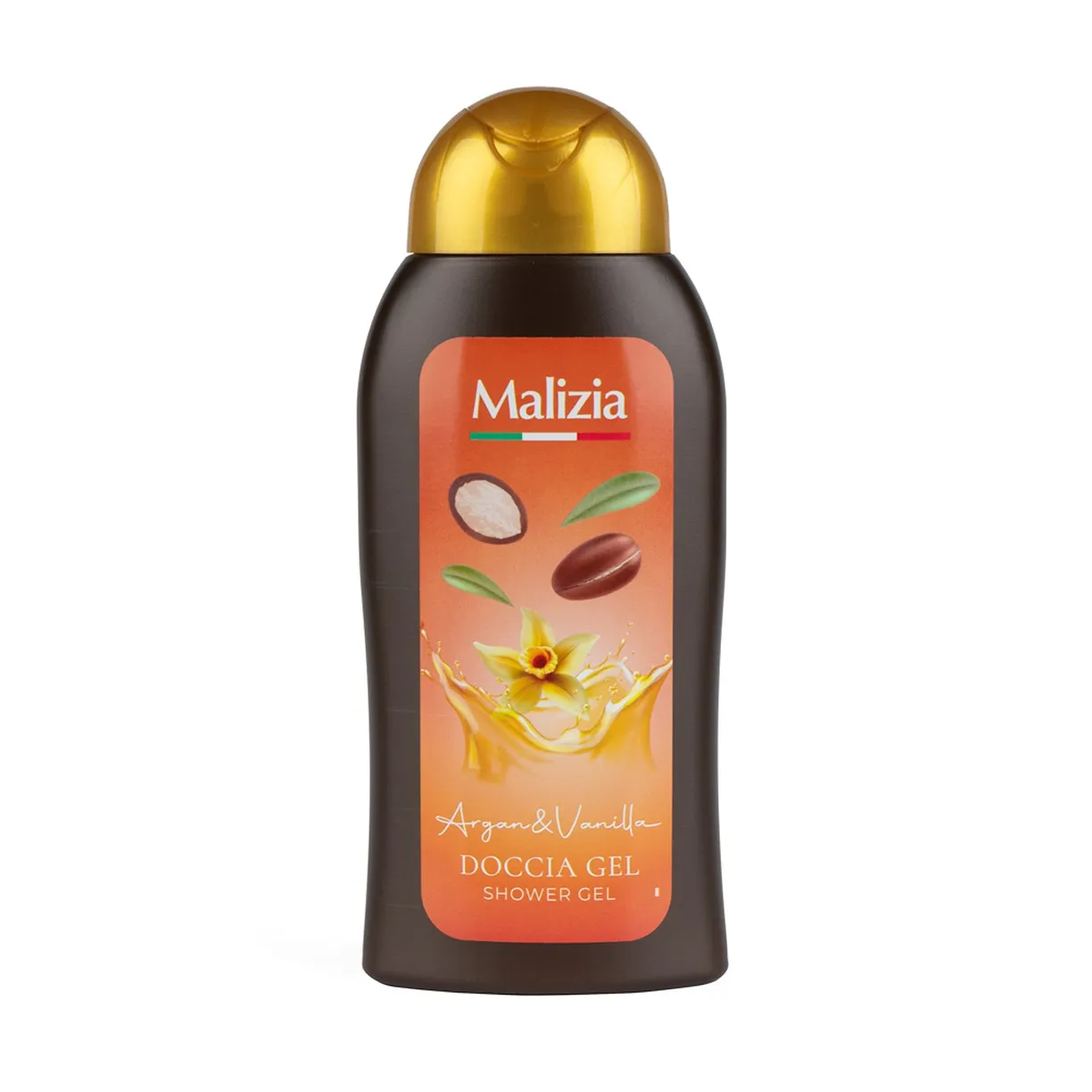 Гель для душа Malizia Argan  Vanilla женский, очищающий, для всех типов кожи 300 мл