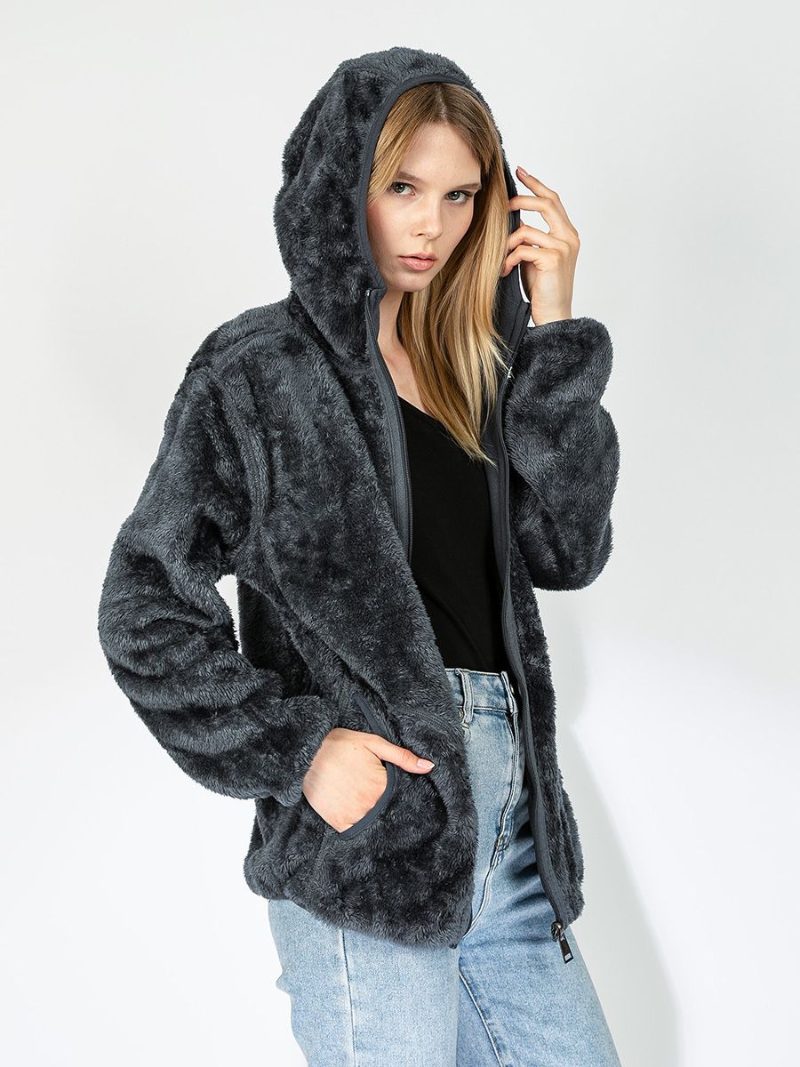 

Толстовка женская Modniki 2323007W серая 3XL, Серый, 2323007W