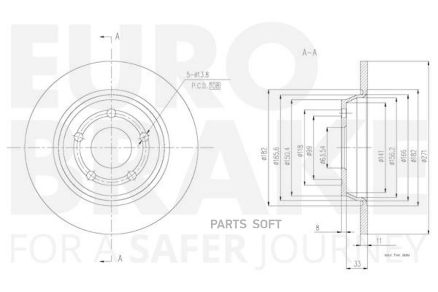 EUROBRAKE 58153125116 Производитель EUROBRAKE Тормозной диск 1шт