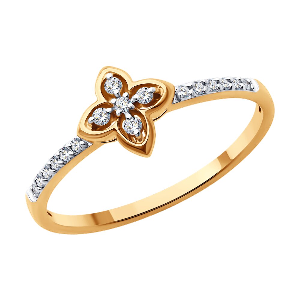 

Кольцо из золота р. 16,5 SOKOLOV Diamonds 1012619, бриллиант, 1012619