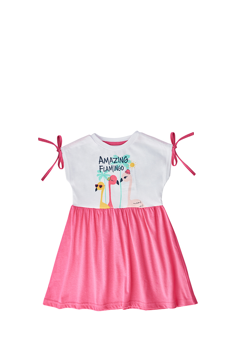 фото Платье детское max&jessi ss22c37601418 цв. белый, фуксия р. 92