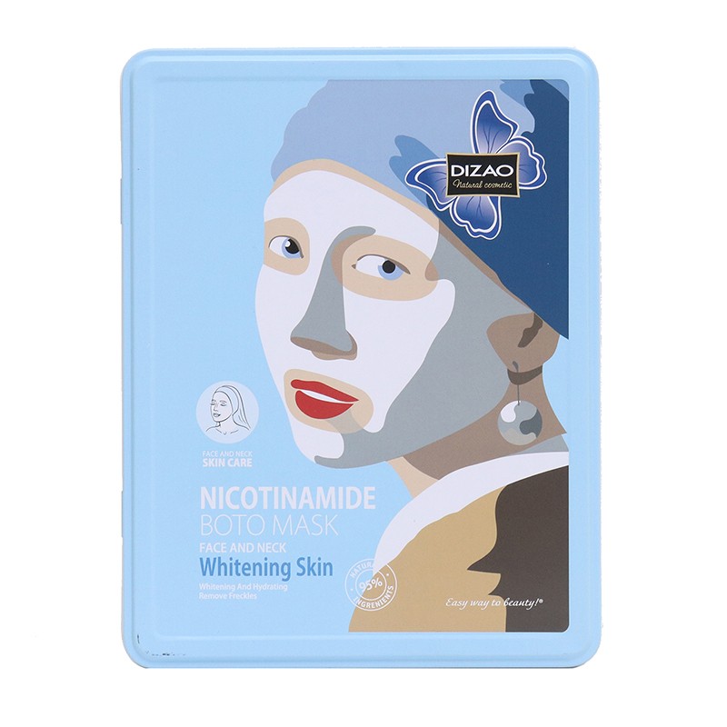 

Маска тканевая для лица и шеи DANJIA BOTO NICOTINAMIDE Whitening 10 шт, BOTO NICOTINAMIDE Whitening Отбеливающая НИКОТИНАМИД 10 шт в коробке