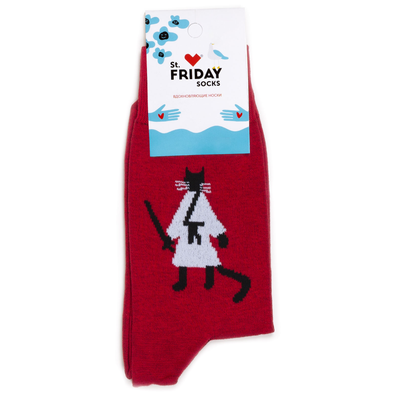 

Носки унисекс St. Friday Socks Дочь самурая красные 34-37, Красный, Дочь самурая