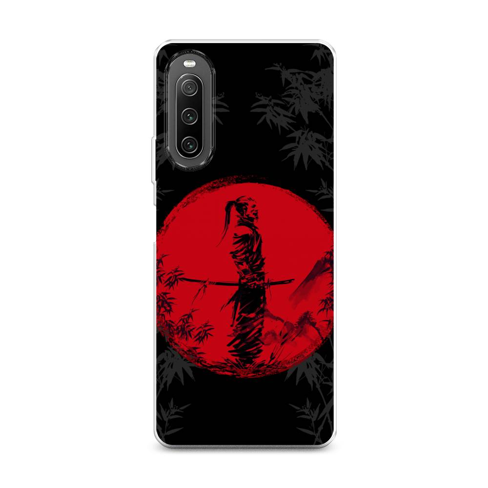 

Чехол на Sony Xperia 10 IV "Самурай на красном фоне", Черный;красный;серый, 55250-4