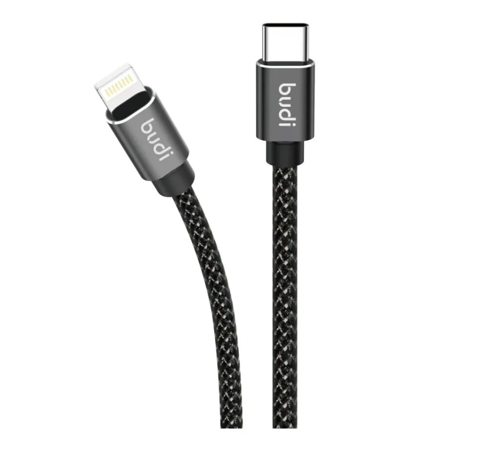 фото Кабель lightning - usb type-c budi 3 м черный