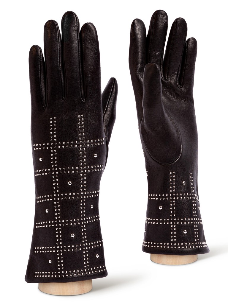 Перчатки женские Eleganzza IS01436 черные, р. 6.5
