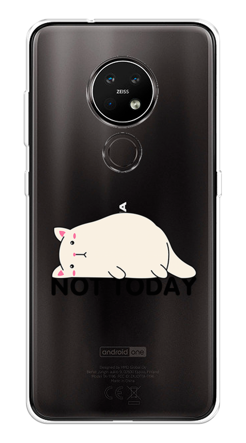 

Чехол на Nokia 7.2 "Cat not today", Белый;розовый;черный, 123150-1