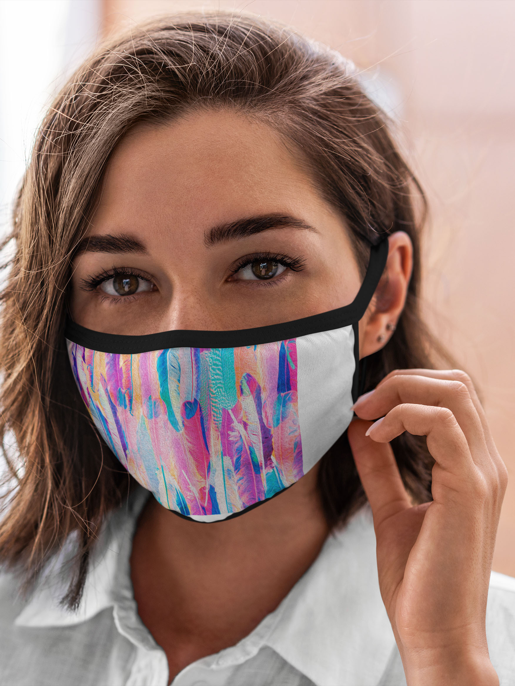 

Многоразовая маска унисекс Burnettie Tie Dye Перья, Разноцветный, Tie Dye Перья