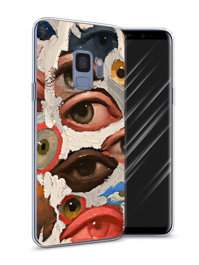 

Чехол Awog на Samsung Galaxy S9 "Глаза масляная живопись", Серый;бежевый;красный, 25750-7