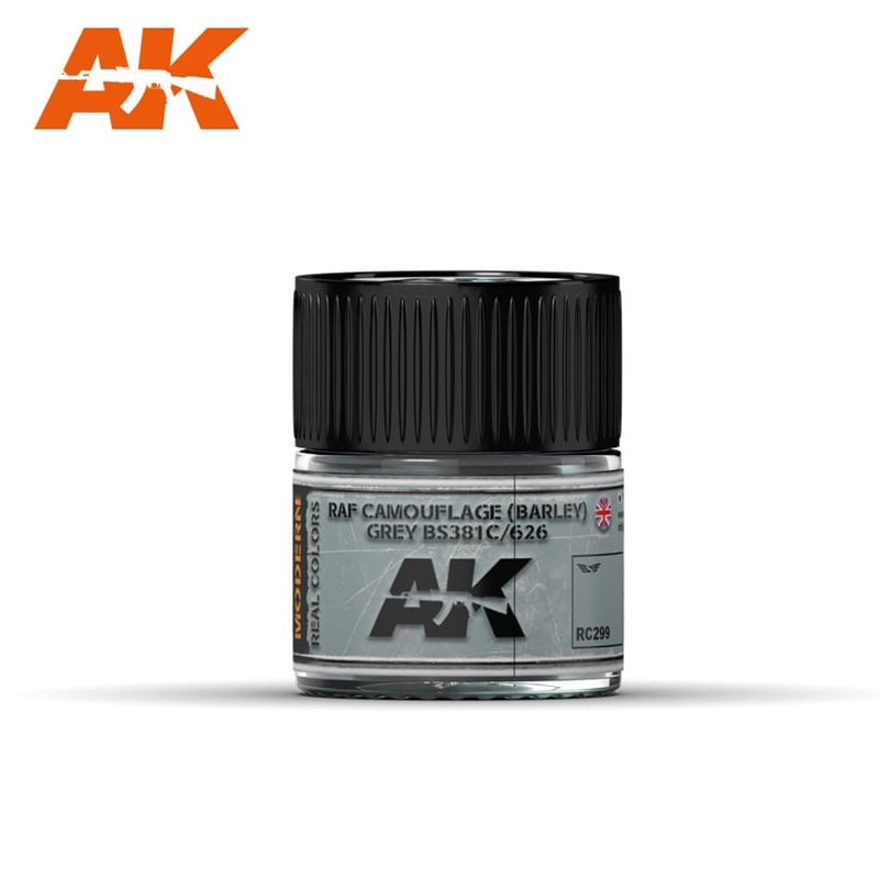 фото Краска акриловая ak interactive raf camouflage barley grey bs381c/626, 10 мл