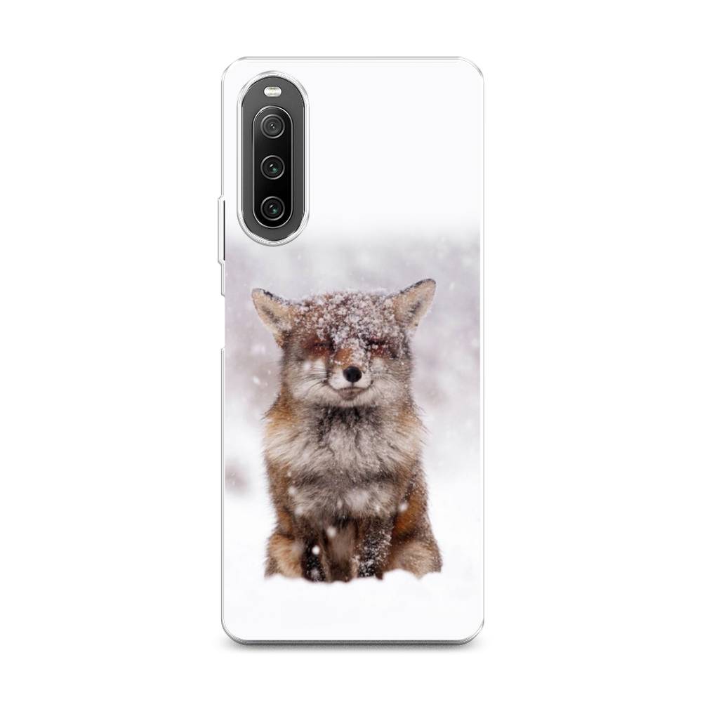 

Чехол на Sony Xperia 10 IV "Зимняя лиса", Белый;серый;коричневый, 55250-1
