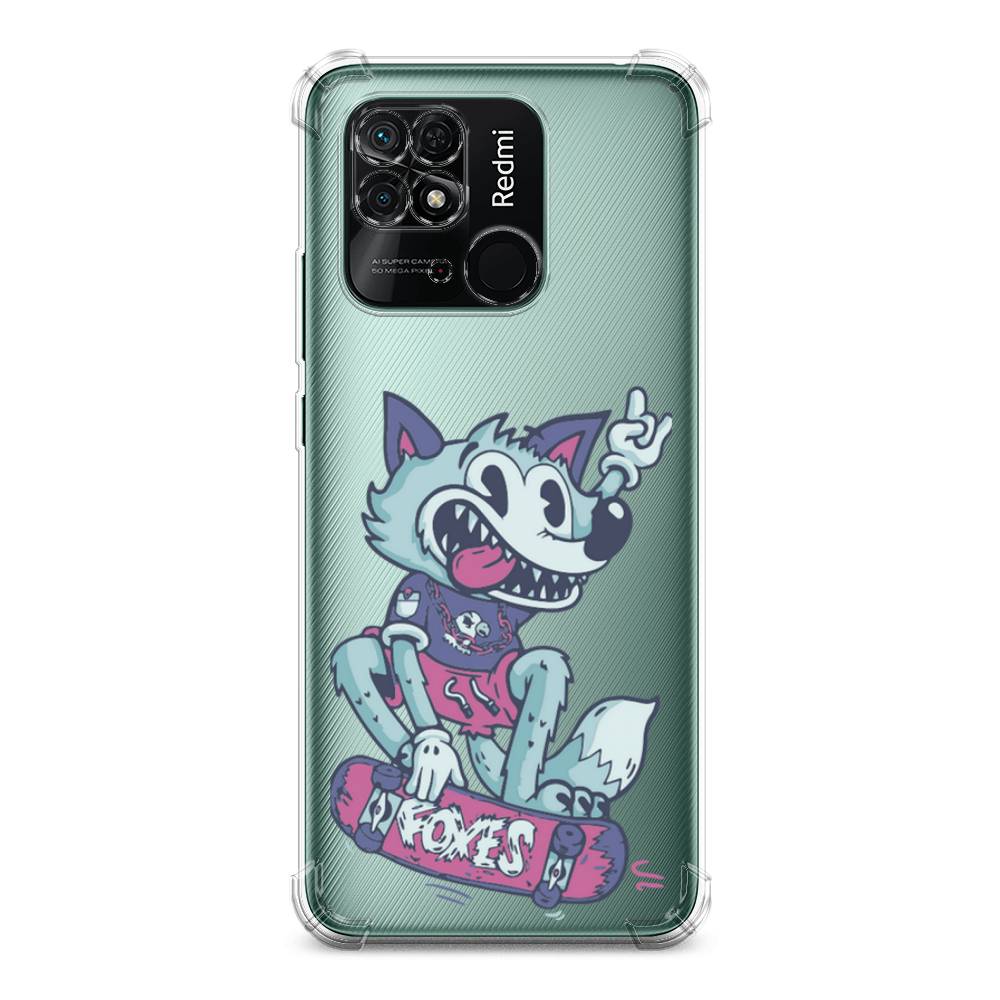 

Чехол Awog на Xiaomi Redmi 10C / Сяоми Редми 10C "Foxes", Голубой;фиолетовый