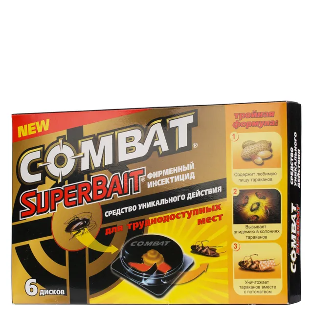 

Ловушка для насекомых Combat SuperBait 6 шт., SuperBait