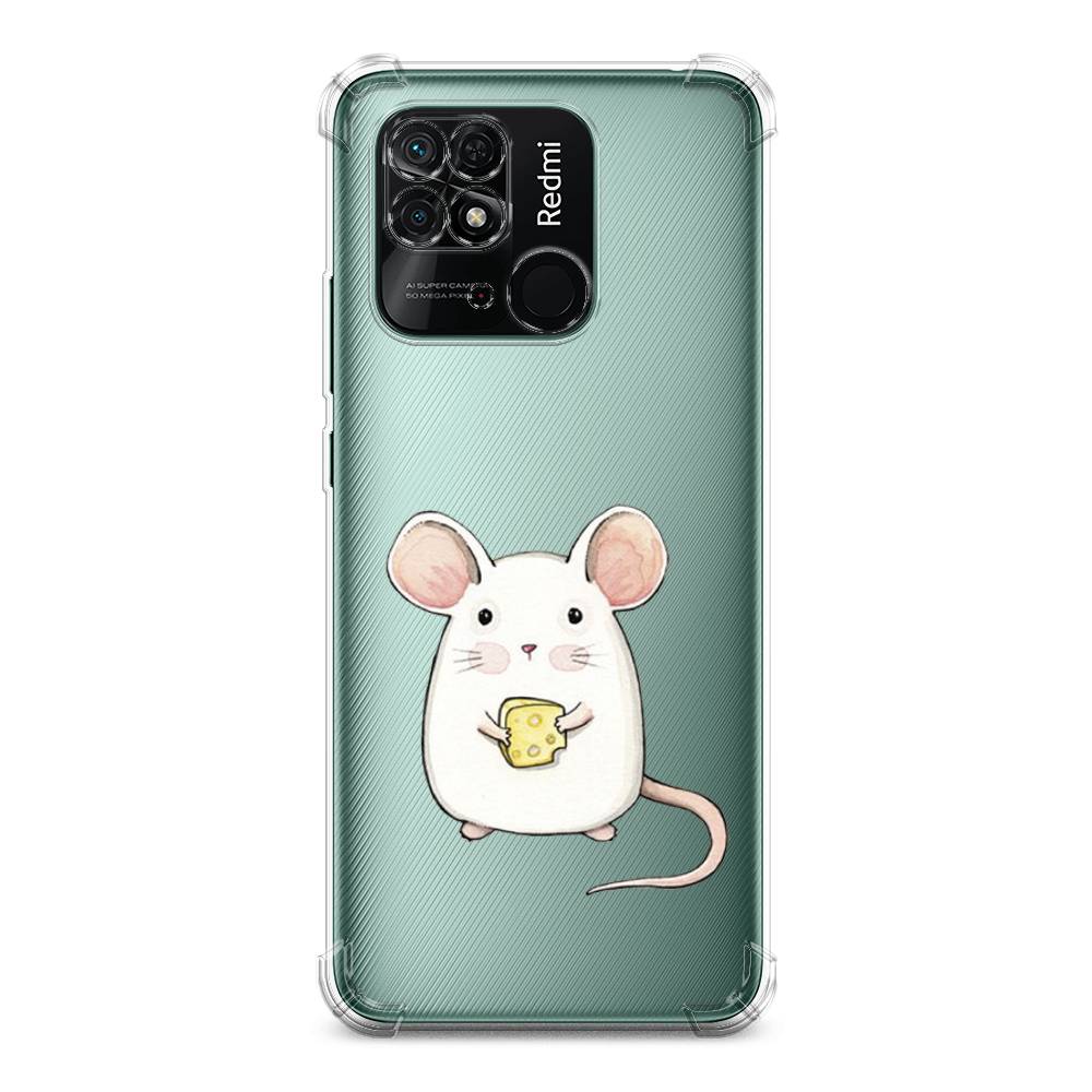 

Чехол Awog на Xiaomi Redmi 10C / Сяоми Редми 10C "Мышка", Белый;розовый;прозрачный