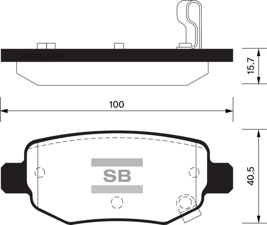 Тормозные колодки Sangsin brake задние дисковые SP2126R 100038181809