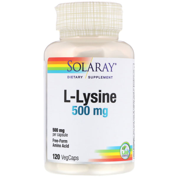 L-Lysine 500 Solaray, 120 капсул