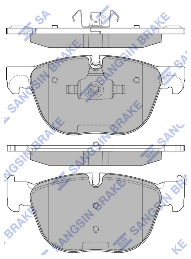 

Колодки тормозные передние BMW X4/X5/X6 06>19 SANGSIN SP2172