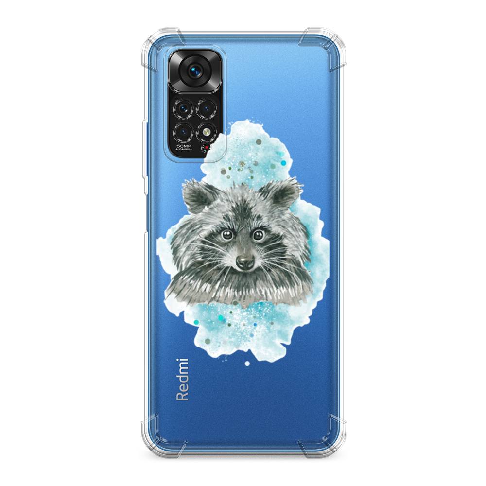

Чехол Awog на Xiaomi Redmi Note 11S / Сяоми Редми Нот 11S "Енот в голубом облаке", Голубой