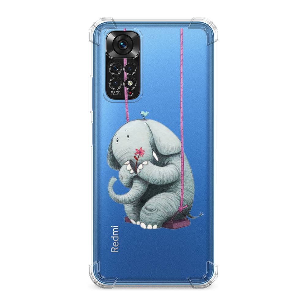 

Чехол Awog на Xiaomi Redmi Note 11S / Сяоми Редми Нот 11S "Грустный слоник", Розовый