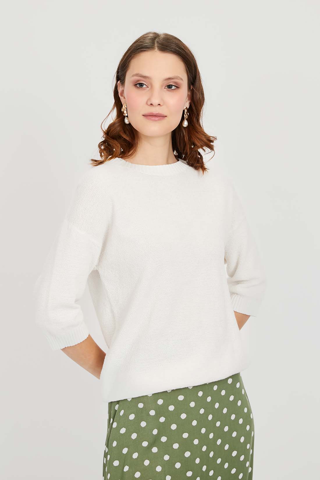 

Джемпер женский Baon белый, B1322028