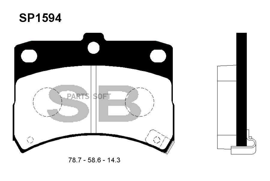 

Тормозные колодки Sangsin brake передние дисковые SP1594