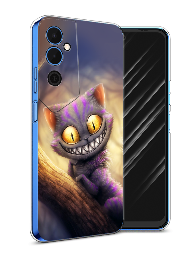 

Чехол Awog на Tecno Pova Neo 2 / Техно Пова Нео 2 "Cheshire Cat", Фиолетовый;желтый