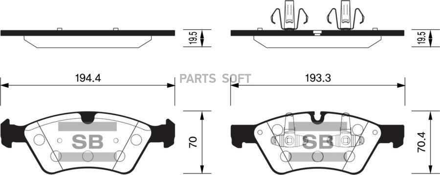 

Колодки MERCEDES E-CLASS (W211) E 320 CDI 4-matic [2005-2008],