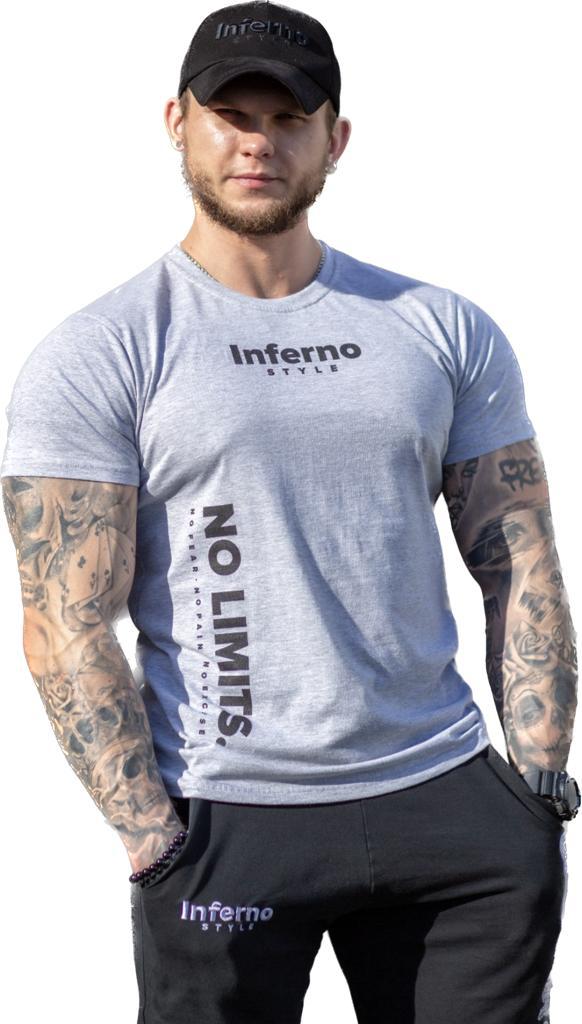 Футболка мужская INFERNO style Ф-001-033-03 серая 2XL