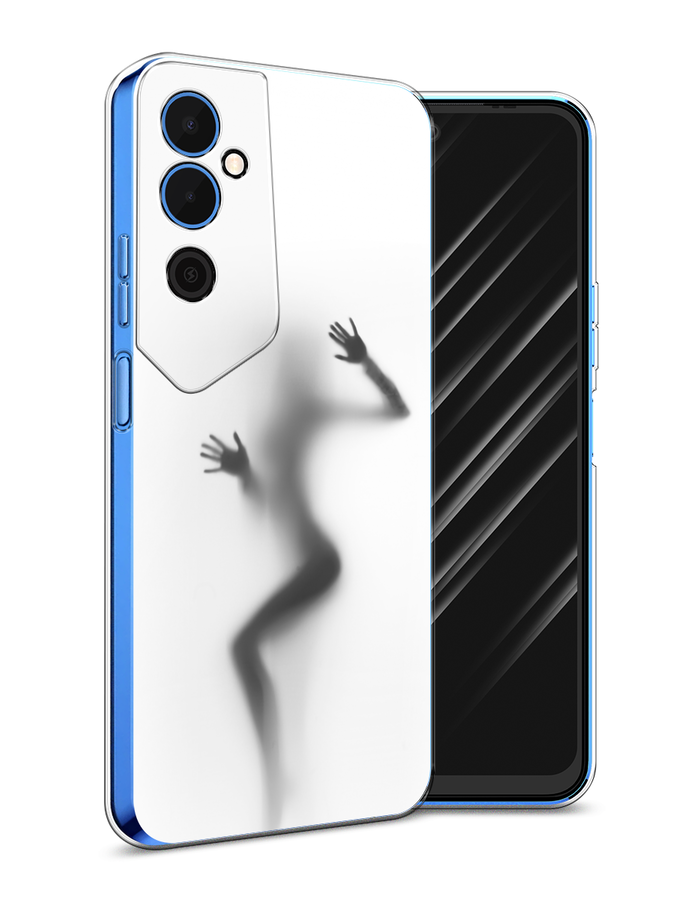 

Чехол Awog на Tecno Pova Neo 2 / Техно Пова Нео 2 "Девушка в душе", Серый;белый;черный