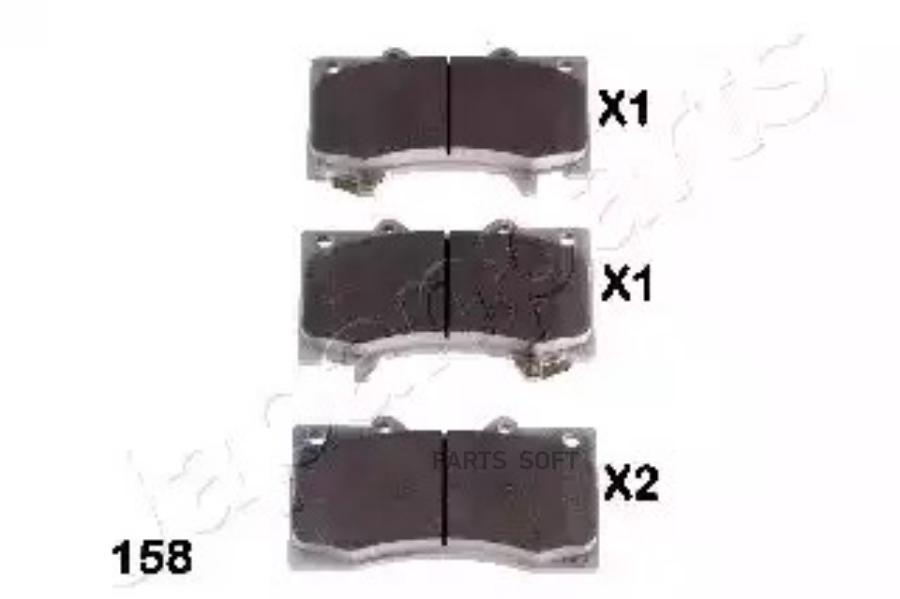 

Колодки тормозные дисковые передн Nissan Patrol, I 1шт JAPANPARTS