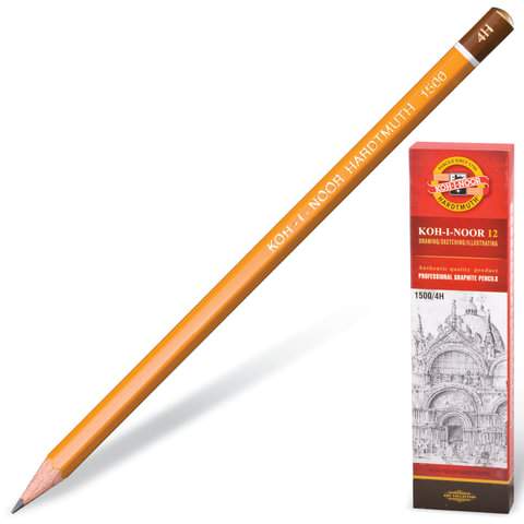 

Карандаши чернографитные KOH-I-NOOR 4H, арт. 180479 - (12 шт.)