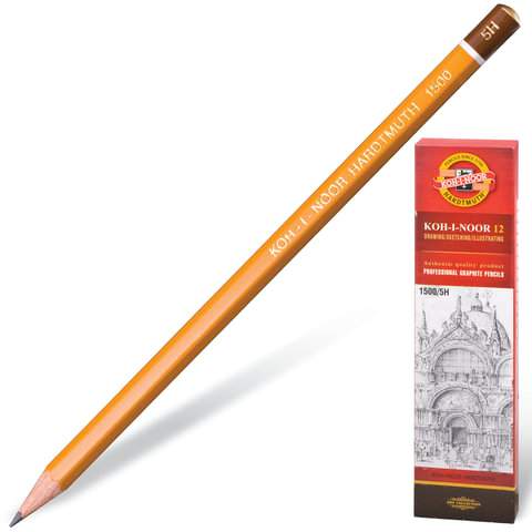 

Карандаши чернографитные KOH-I-NOOR 5H, арт. 180481 - (12 шт.)