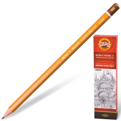 

Карандаши чернографитные KOH-I-NOOR 8B, арт. 180486 - (12 шт.)