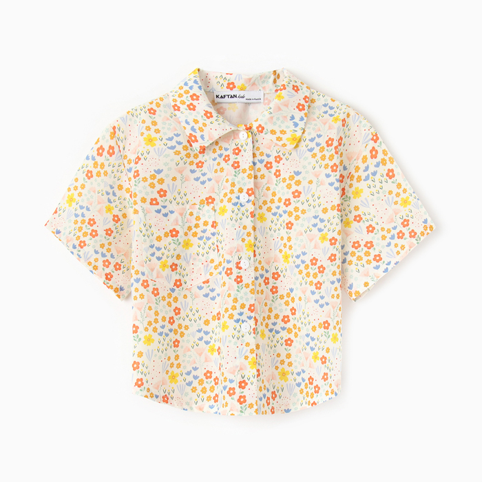

Рубашка детская KAFTAN Flovers, желтый, 110, Разноцветный, Flovers