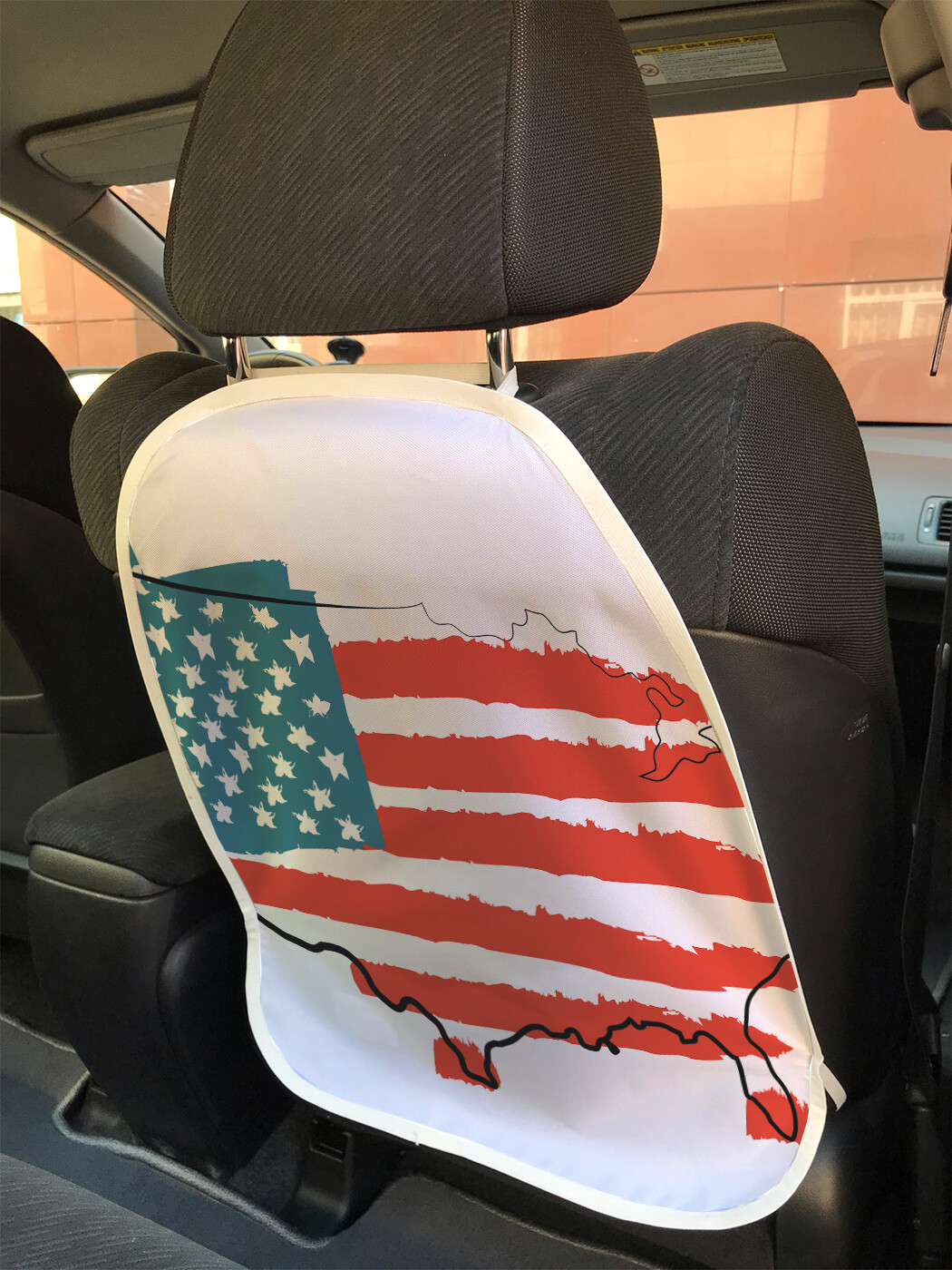 

Накидка на спинку сиденья JoyArty Нарисованный флаг США на карте, 45х62, Нарисованный флаг США на карте
